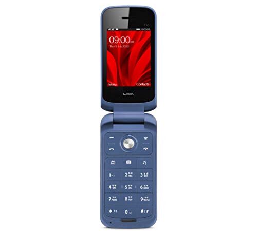 Lava Flip, Blue - Dual Sim Keypad Mobile with Unique Design, Notification LED and Number Talker