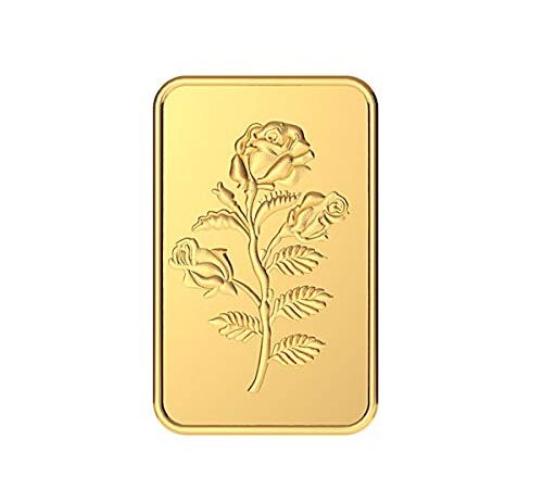 Malabar Gold & Diamonds 24k (999) Rose 1 gm Yellow Gold Bar