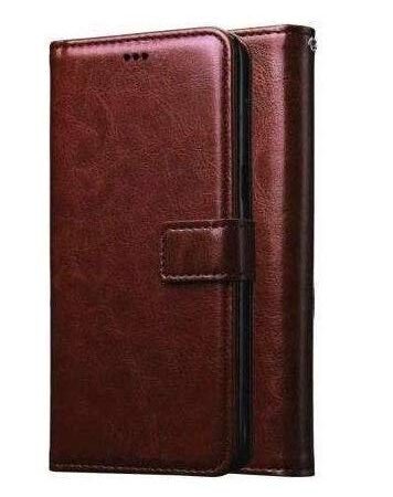 Mellow redmi Note 8Pro flip Cover [ Shock Proof,Magnetic Closure,360 Degree Dual Protection ] Flip Covers Cases for Redmi Note 8Pro. (Classic Brown)