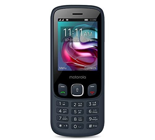 Motorola a70 keypad Mobile Dual Sim with Expandable Memory Upto 32GB,Camera, 2.4 inch Screen with 1750 mAh Battery, Dark Blue