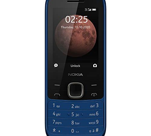 Nokia 225 4G Dual SIM Feature Phone with Long Battery Life, Camera, Multiplayer Games, and Premium Finish – Classic Blue Colour