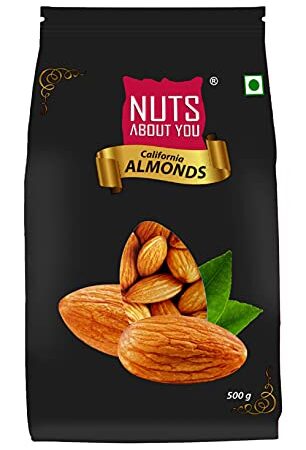 Nuts About You ALMONDS California, 500 g | New Crop 2022 | Premium | 100% Natural | Badam