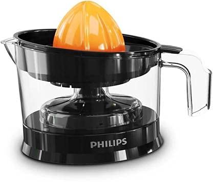 PHILIPS Citrus Press Juicer HR2777/00, Black & Transparent, Medium