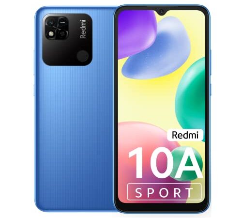 Redmi 10A Sport (Sea Blue, 6GB RAM, 128GB Storage) | 2 Ghz Octa Cor Helio G25 | 5000 mAh Battery | Finger Print Sensor | Upto 8GB RAM with RAM Booster