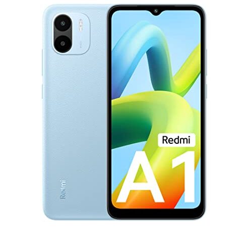 Redmi A1 (Light Blue, 2GB RAM, 32GB Storage) | Segment Best AI Dual Cam | 5000mAh Battery | Leather Texture Design | Android 12