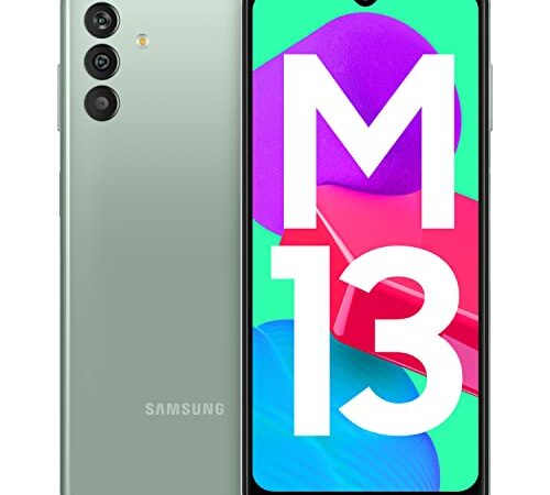 Samsung Galaxy M13 (Aqua Green, 4GB, 64GB Storage) | 6000mAh Battery | Upto 8GB RAM with RAM Plus