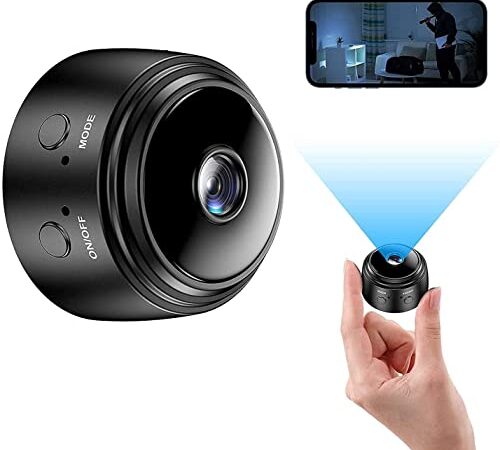 TECHNOVIEW High HD Focus Spy Magnet Camera Full HD Mini Live Stream Night Vision IP Wireless 1080P Audio Video Hidden Nanny Camera for Home Offices Security (Indoor Magnet Camera)