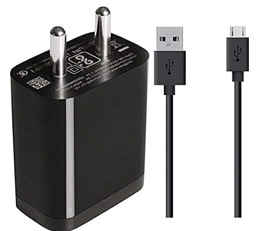 Ultra Fast Android USB Charger for Xiaomi Mi Redmi Note 5, 5 Pro, Note 6, 6 Pro, Note 7/7 Pro Like Wall Adapter with 1 Meter Micro Data Charging Cable (2.4 Ampl Black) (miv8-charger-00aaa1)