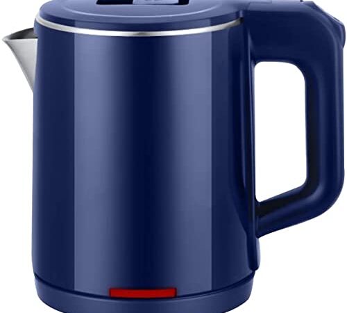 ZANIBO Cordless Multipurpose 1500W Electric Kettle 1 Litre with Thermostat Control Protection & Stainless Steel Heating Element (ZEKSS-0800, Blue)