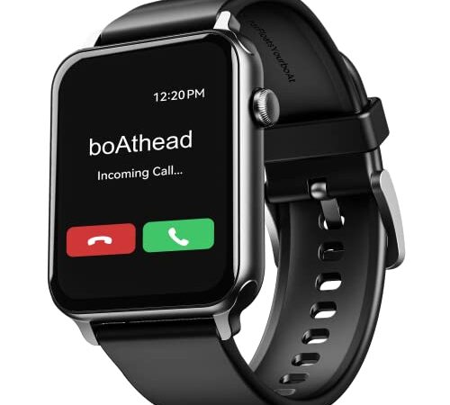 boAt Wave Call Smart Watch, Smart Talk with Advanced Dedicated Bluetooth Calling Chip, 1.69 HD Display with 550 NITS & 70% Color Gamut, 150+ Watch Faces, Multi-Sport Modes,HR,SpO2, IP68(Active Black)