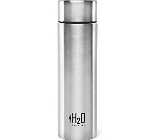 Cello H2O Stainless Steel Water Bottle, 1L, Silver, Pack of 1