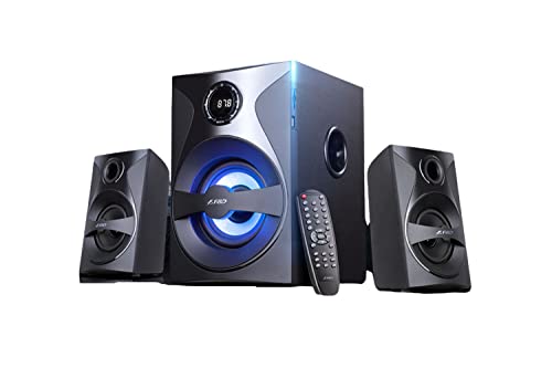 F&D F380X 108 W 2.1 Channel Wireless Bluetooth Multimedia Speaker with Subwoofer Satellite Speaker, Multicolor LED, Remote, NFC, Digital FM & USB, SD Card