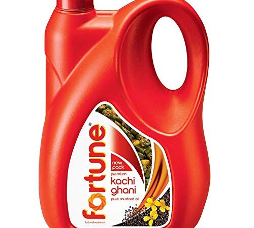 Fortune Premium Kachi Ghani Pure Mustard Oil, 5 Ltr Jar