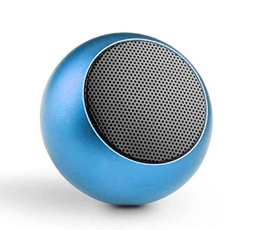 HB PLUS M3 Colorful Wireless Bluetooth Speakers Mini Electroplating Round Steel Speaker (Random Color) (Blue)