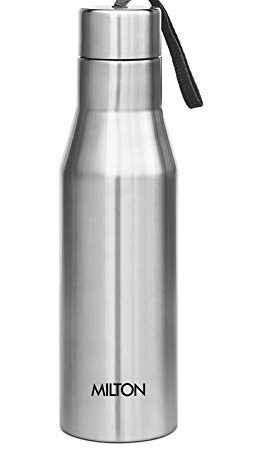 Milton Super 1000 Stainless Steel Water Bottle, 1000 ml, Silver | Leak Proof | Office Bottle | Gym Bottle | Home | Kitchen | Hiking | Treking Bottle | Travel Bottle