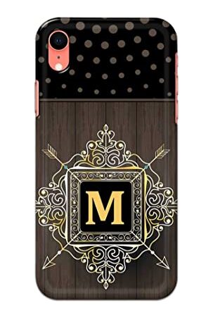 PRINTFIDAA Printed Hard Back Cover Case for Apple iPhone XR Back Cover (Alphabet M) -2501