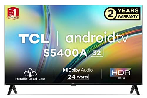 TCL 81 cm (32 inches) Bezel-Less S Series HD Ready Smart Android LED TV 32S5400A (Black)