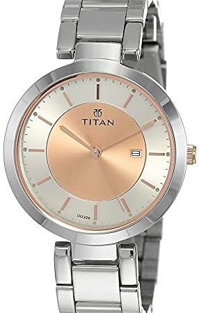 Titan Ladies Neo-Ii Analog Rose Gold Dial Women's Watch-NL2480KM01