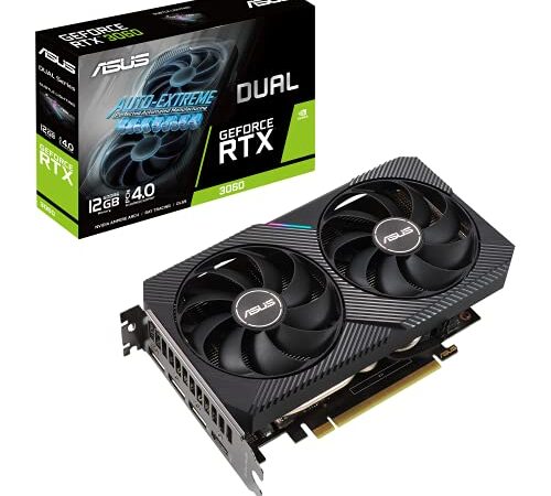 ASUS pci_e_x4 Dual GeForce RTX 3060 V2 OC Edition 12GB GDDR6 with Two Powerful Axial-tech Fans LHR Graphics Card (DUAL-RTX3060-O12G-V2)