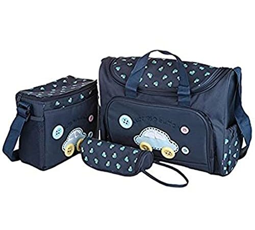 Baby Bucket Baby Diaper Nappy Changing Baby Diaper Bag Mummy Bag Handbag-(Pack of 4 – Navy Blue)