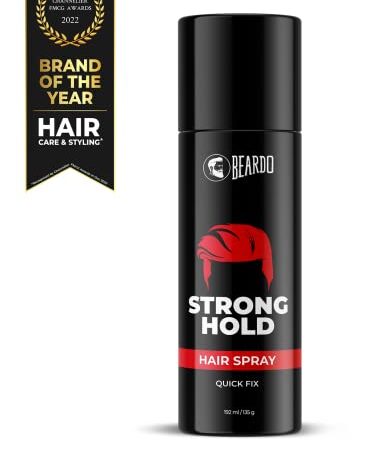 Beardo Strong Hold Hair Spray | Hair Spray for Men | Hair Styling | Hair Setting Spray | Hair Fixing Spray | Strong Hold | Natural Shine | 192 ml