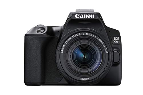 Canon EOS 200D II 24.1MP Digital SLR Camera + EF-S 18-55mm f4 is STM Lens (Black)