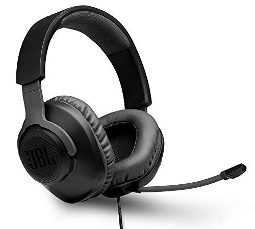 JBL Quantum 100, Wired Over Ear Gaming Headphones with mic for PC, Mobile, Laptop, PS4, Xbox, Nintendo Switch, VR (Black)