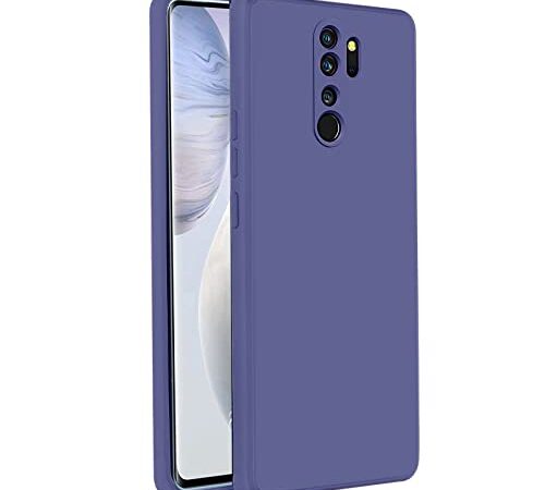 LIRAMARK Silicone Soft Back Cover Case for Redmi Note 8 Pro (Blue)