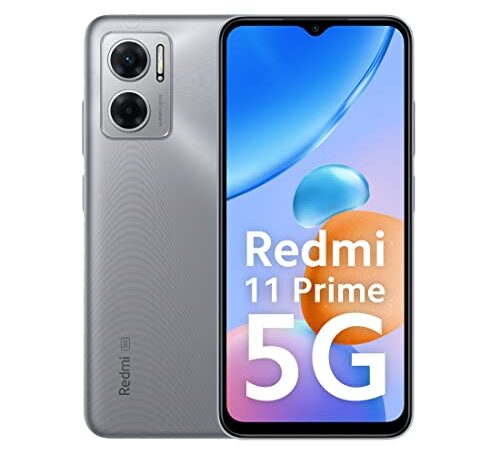 Redmi 11 Prime 5G (Chrome Silver, 4GB RAM 64GB ROM) | Prime Design | MTK Dimensity 700 | 50 MP Dual Cam | 5000mAh | 7 Band 5G