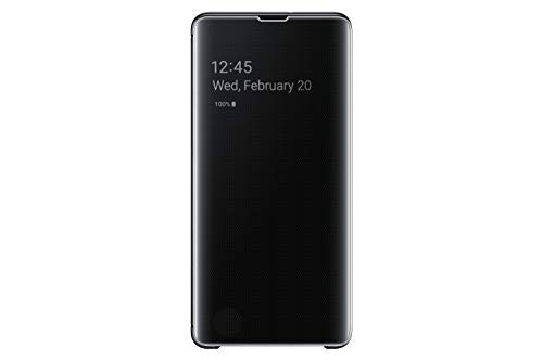 Samsung Galaxy S10+ S-View Flip Case, Black, Model:EF-ZG975CBEGUS