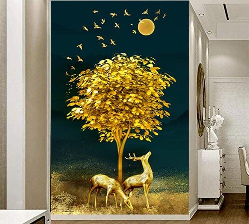 UK INTERIOR DESIGN 3D Wall Stickers for Hall - Living Room Stylish Wallpaper - Wallpapers for Home - Wall Sticker Wallpapers for Walls - Self Adhesive Wallpaper - Wall Stickers for Bedroom