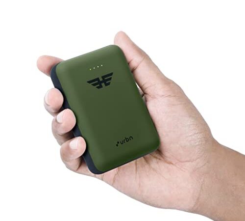 URBN 10000 mAh Lithium_Polymer 22.5W Super Fast Charging Ultra Compact Power Bank with Quick Charge & Power Delivery, Type C Input/Output, Made in India, Type C Cable Included (Camo)