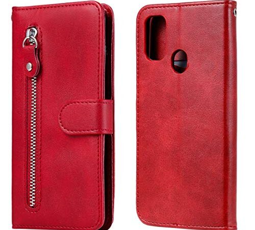 Cell Phone Cases for Samsung Galaxy M30s Fashion Calf Texture Zipper Horizontal Flip Leather Case with Holder & Card Slots & Wallet Smart Phone Shell