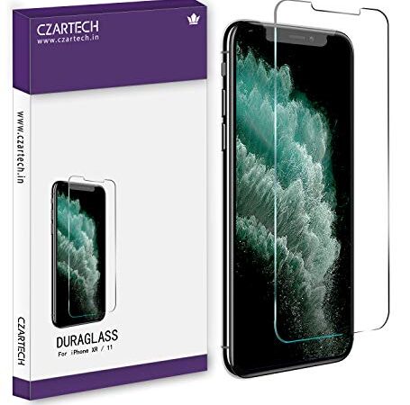 CZARTECH Tempered Glass For iPhone XR/11 Screen Protector With Easy Cleaning Kit (Pack of 1)