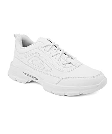 D-SNEAKERZ Shoes for Men Casual Sneakers for Boys Running and Walking Light Weight New Model Juta for Gents Chalk White