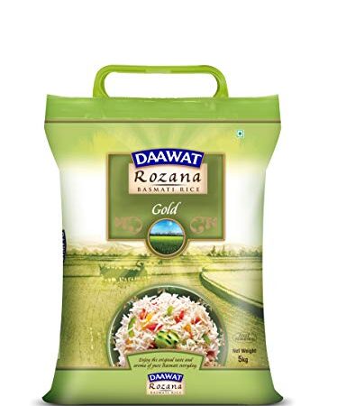 Daawat Rozana Gold, Naturally Aged, Rich Aroma,Perfect Fit for Everyday Consumption Basmati Rice, 5 Kg