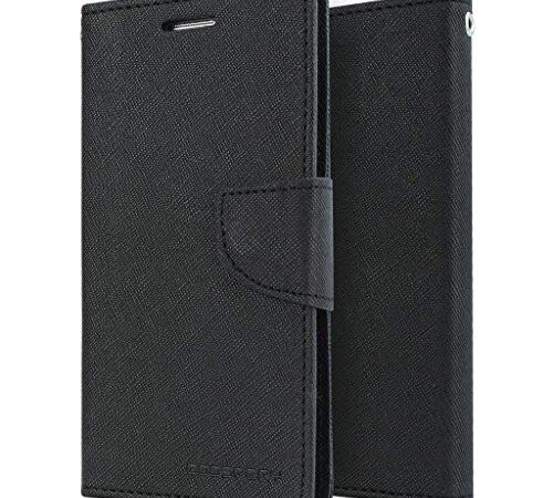 Fastship Lenovo K8 Note Flip Cover | Canvas Cloth Durable Long Life | Wallet Stylish Mercury Magnetic Closure Book Cover Leather Flip Case for Lenovo K8 Note - Black