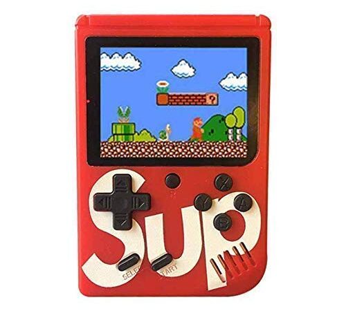 GAMENOPHOBIA SUP Handheld Game Console,Classic Retro Video Gaming Player Colorful LCD Screen USB Rechargeable Portable Game Console with 400 in 1 Classic Old Games Best Toy Gift for Kids