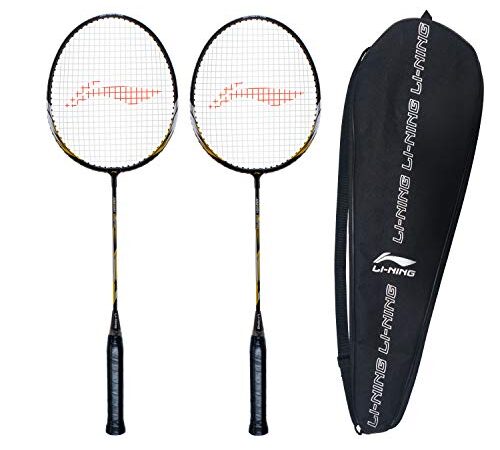 Li-Ning XP-70-IV Aluminum Strung Badminton Racquet (Black/Gold , S2 , 90-95 grams , 18-20 lbs)