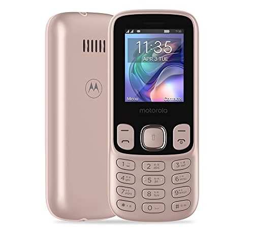 Motorola A10e Dual Sim keypad Mobile with 800 mAh Battery, Expandable Storage Upto 32GB, Wireless FM with auto Call Recording - Rose Gold