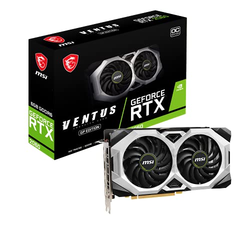 MSI GeForce RTX 2060 Ventus GP OC 6GB GDDR6 192-bit PCI Express x16 3.0 Gaming Graphics Card