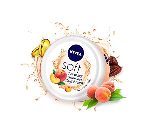 Nivea Soft Light Moisturizer Cream, Playful Peach, With Vitamin E & Jojoba Oil For Face, H&s & Body 100 Ml