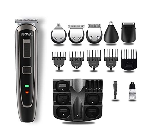 Nova NG 1150 Cordless and Rechargeable Multi Grooming Trimmer for Men Runtime: 60 Mins (Black)