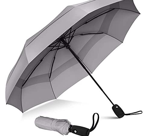 Owme Umbrella for women Umbrella for Men, Umberallas for Rain Big Size Men, Windproof Umberalla Large for Man,Women,Kids,Girls,Boys - 3 Fold with Auto Open and Close (Grey)