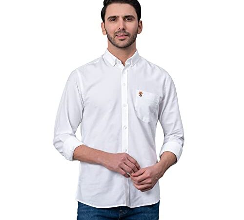 Red Tape White Cotton Shirt for Men | Casual Full Sleeves Cotton Shirt_RFS0425-XXL