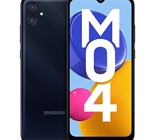 Samsung Galaxy M04 Dark Blue, 4GB RAM, 128GB Storage | Upto 8GB RAM with RAM Plus | MediaTek Helio P35 Octa-core Processor | 5000 mAh Battery | 13MP Dual Camera