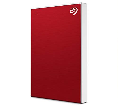 Seagate One Touch 2TB External HDD with Password Protection – Red, for Windows and Mac, with 3 yr Data Recovery Services, and 4 Months Adobe CC Photography (STKY2000403)