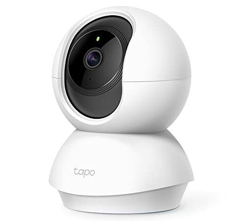 TP-Link Tapo 360° 2MP 1080p Full HD Pan/Tilt Home Security Wi-Fi Smart Camera| Alexa Enabled| 2-Way Audio| Night Vision| Motion Detection| Sound and Light Alarm| Indoor CCTV (Tapo C200) White