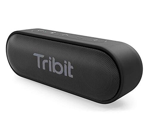 Tribit XSound Go 16W 5.0 Bluetooth Speaker with Loud Sound & Rich Bass, 24H Playtime, IPX7 Waterproof, Wireless Stereo Pairing, Type-C, Portable Wireless Speaker for Home, Outdoor, Travel (Black)