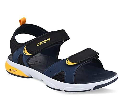 Campus Men's GC-2211 BLK/NAVY/MSTD Sandal 8-UK/India